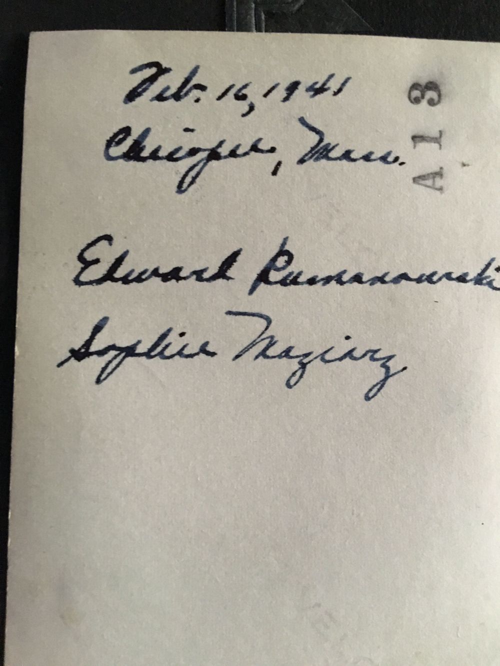 feb 16 1941 zosh b